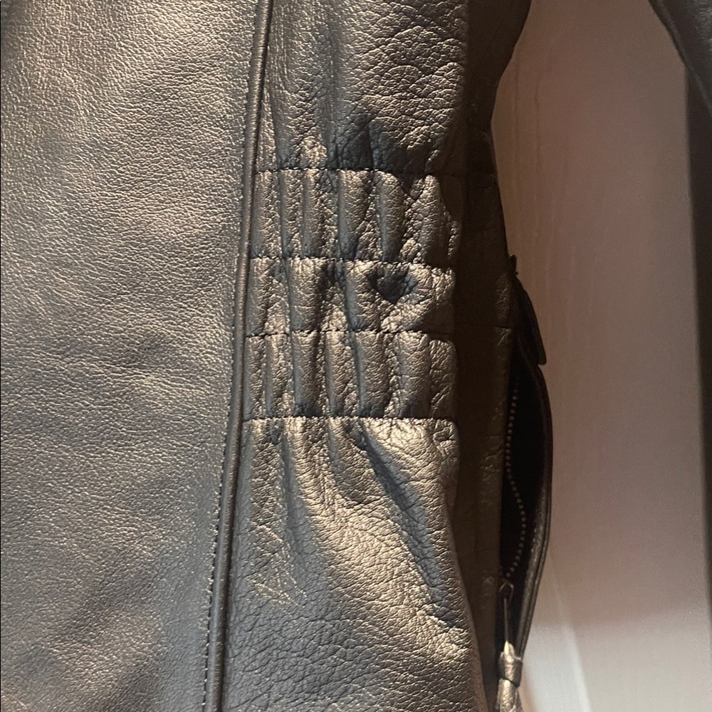 Harley-Davidson Black Leather Riding Jacket Large NWT 3 - Picture 11 of 16